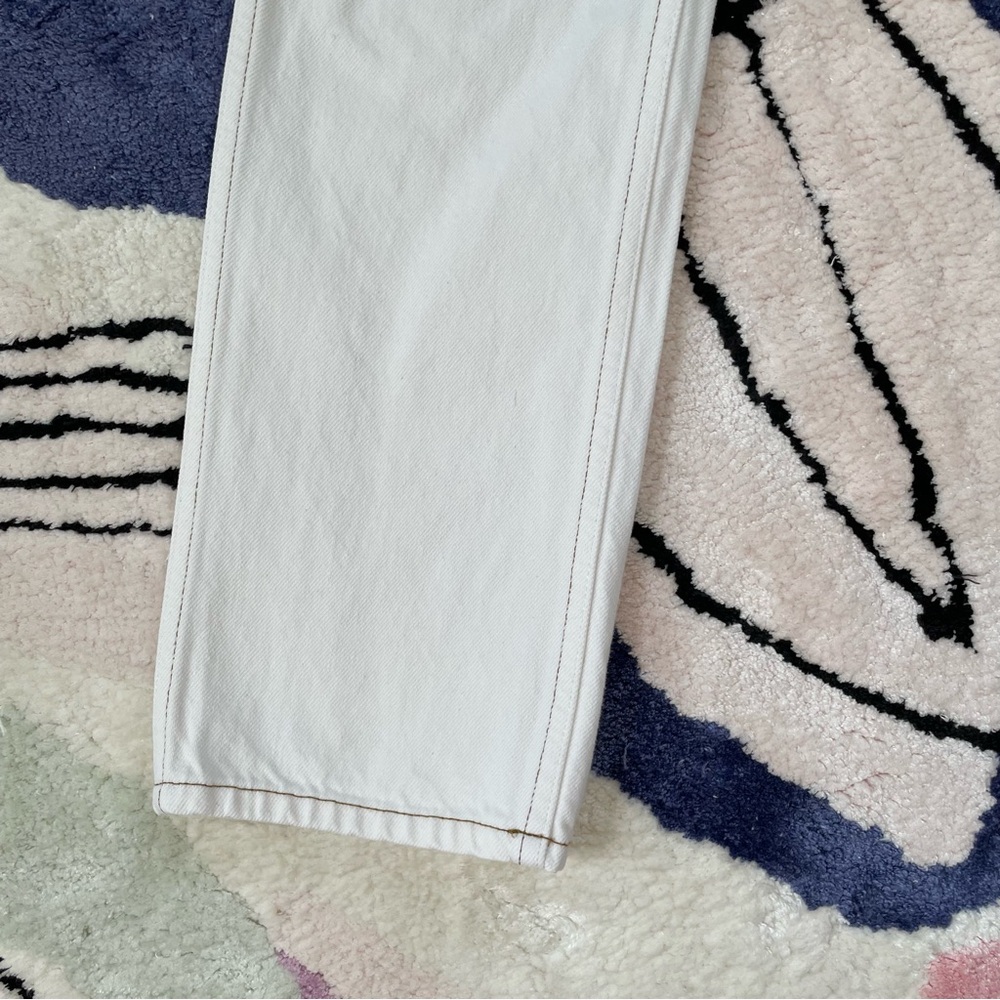 Frame Le Italien straight leg jeans 100% cotton ivory cream size 27 - Picture 7 of 12